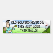 Old Golfer Bumpersticker (Voorkant)