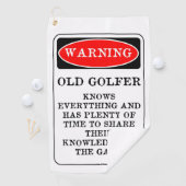 Old Golfer Golf Towel Golfhanddoek (Insitu)