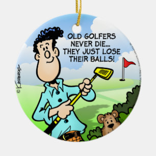 Old Golfer Keramisch Ornament