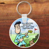 Old Golfer Sleutelhanger (Voorkant)