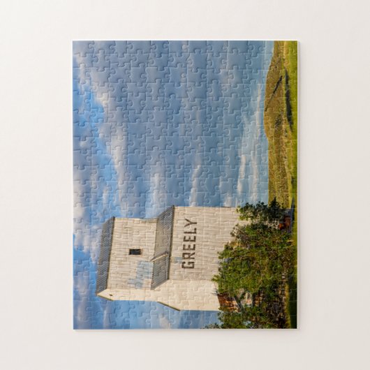 Old Grain Elevator in Virgelle, Montana, Verenigde Legpuzzel (Verticaal)