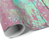 Old green painted wall with rust texture. Grunge r Cadeaupapier (Rol Hoek)