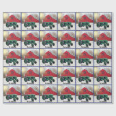 Old Green Tractor kerst   Cadeaupapier (Vlak)