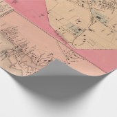 Old Greenwich CT Map (1867) Connecticut Cadeaupapier (Hoek)