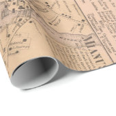 Old Greenwich CT Map (1867) Connecticut Cadeaupapier (Rol Hoek)