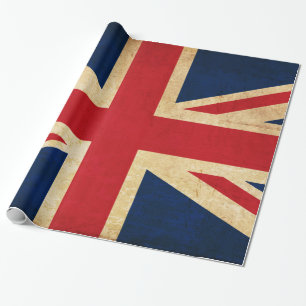 Old  Grunge United Kingdom Flag Union Jack Cadeaupapier