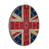 Old Grunge United Kingdom Flag Union Jack Dartbord (Voorkant Links)