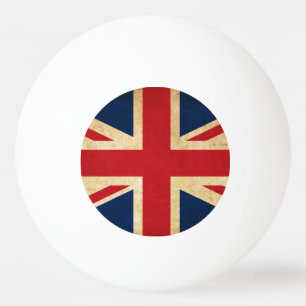 Old Grunge United Kingdom Flag Union Jack Pingpongballen