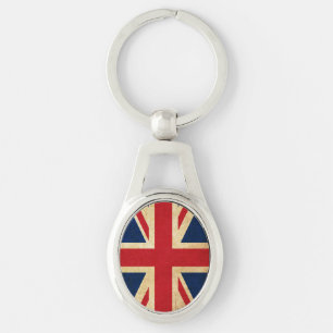 Old Grunge United Kingdom Flag Union Jack Sleutelhanger