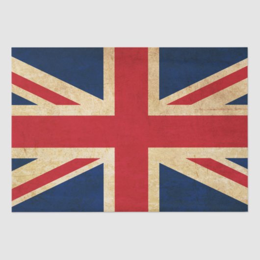 Old Grunge United Kingdom Flag Union Jack Tissuepapier (Voorkant)