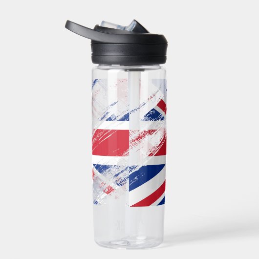 Old Grunge United Kingdom Flag Union Jack Waterfles (Rechts)