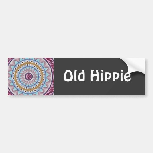 Old Hippie Bumpersticker (Voorkant)