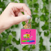 Old Hippie Bus Sleutelhanger (Hand)