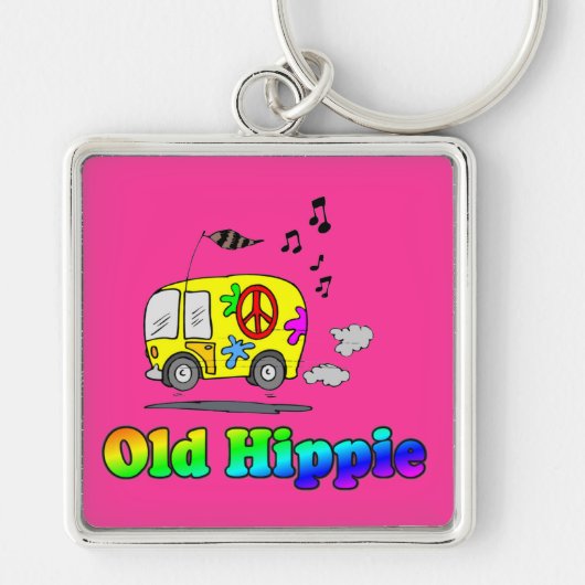 Old Hippie Bus Sleutelhanger (Voorkant)