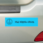 Old Hippie Chick Bumpersticker (Op auto)