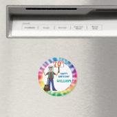 Old Hippie Hippy Tie Dye 70th Birthday Party Magneet (Insitu (Vaatwasser))