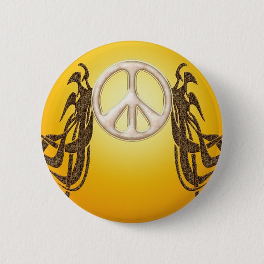 Old Hippie Peace Button (Voorkant)