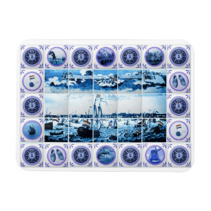 Old Holland Delft Blue Delftware Style Tile Mural Magneet
