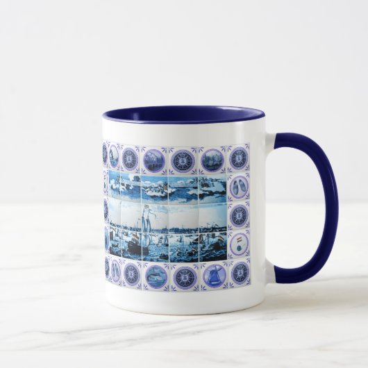 Old Holland Delftware Style Tile Mural Mok (Rechts)