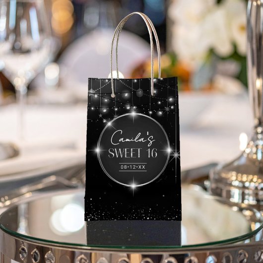 Old Hollywood B & W Sweet 16 ID1108 Kleine Gift Ba Klein Cadeauzakje