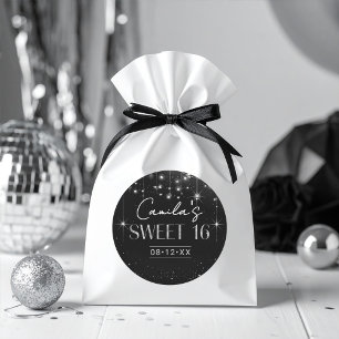 Old Hollywood B & W Sweet 16 ID1108 Ronde Sticker