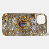 Old Hollywood Chic Elegant Monogram Case-Mate iPhone Case (Achterkant (horizontaal))