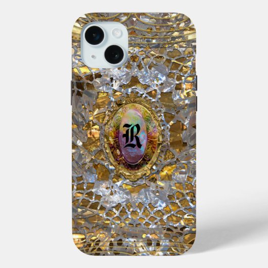 Old Hollywood Chic Elegant Monogram Case-Mate iPhone Case (Achterkant)