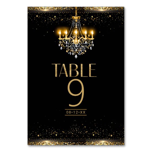 Old Hollywood Glam Chandelier Sweet 16 ID1108 Kaart (Voorkant)