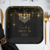 Old Hollywood Glam Chandelier Sweet 16 ID1108 Papieren Bordje