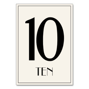 Old Hollywood Style Tafelnummer