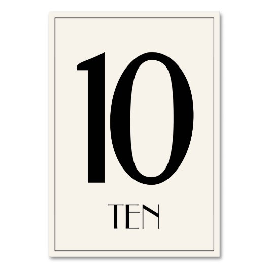 Old Hollywood Style Tafelnummer (Voorkant)