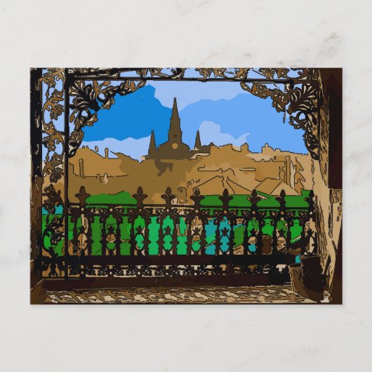 Old House Balkon New Orleans Briefkaart (Voorkant)