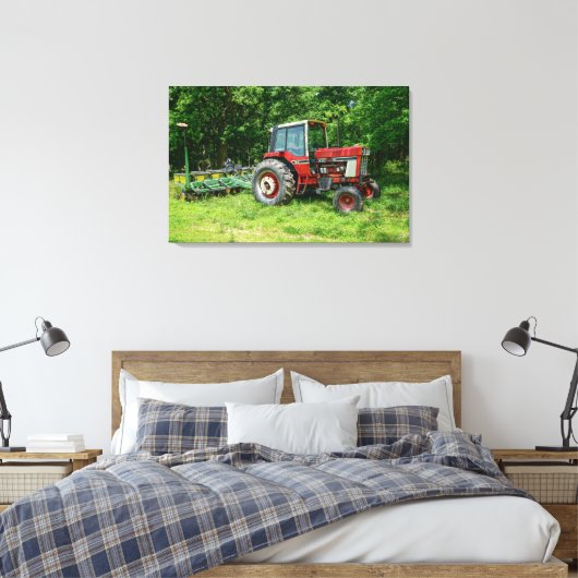 Old International Tractor Canvas Afdruk (Insitu (Slaapkamer))