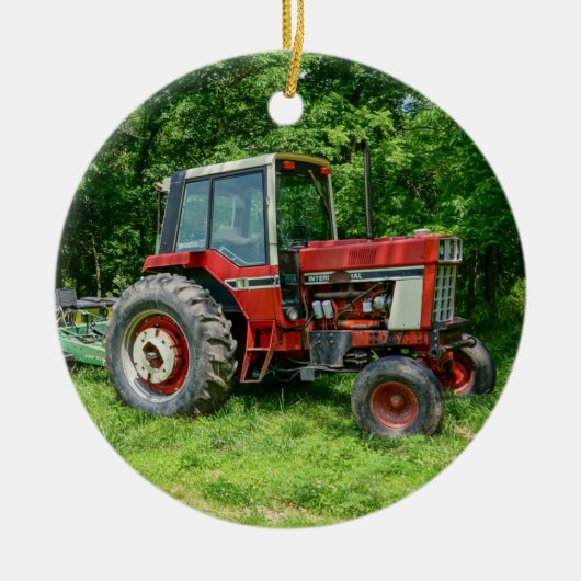 Old International Tractor Keramisch Ornament (Voorkant)