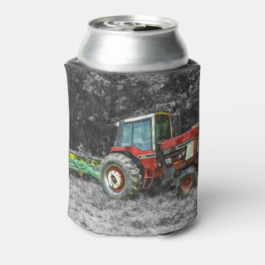 Old International Tractor Painterly Blikjeskoeler (Blikje Achterkant)