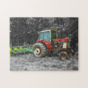 Old International Tractor Painterly Legpuzzel