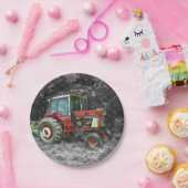 Old International Tractor Painterly Papieren Bordje (Feest)