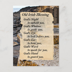 Old Irish Blessing, Giants Causeway Ireland Briefkaart
