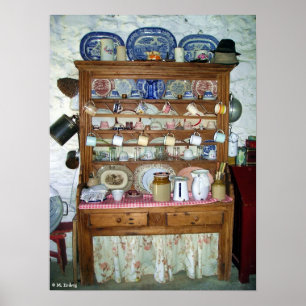 Old Irish Dresser Poster of Print