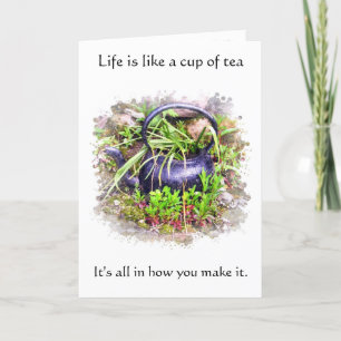 Old Irish Teapot Proverb Card Kaart
