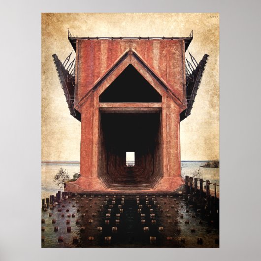 Old Iron Ore Dock Poster (Voorkant)