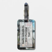 Old Ironsides Boston Harbor Abstract Expressionism Bagagelabel (Achterkant verticaal)