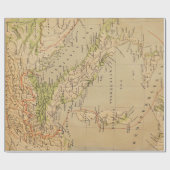 Old Italië Physical Map (1881) Cadeaupapier (Vlak)