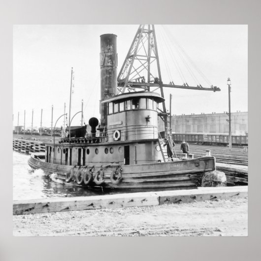 Old Jersey City: Railroad Tug Poster (Voorkant)