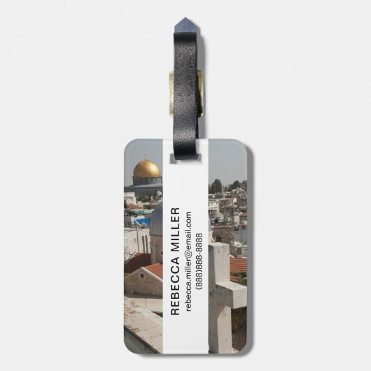 Old Jerusalem's Skyline Bagagelabel (Achterkant verticaal)