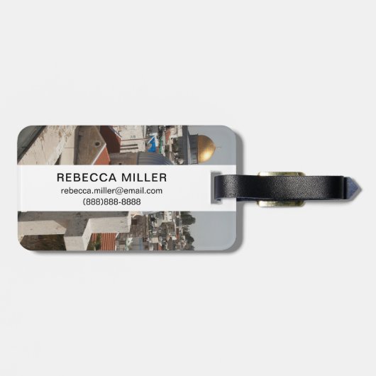 Old Jerusalem's Skyline Bagagelabel (Achterkant horizontaal)