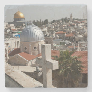 Old Jerusalem's Skyline Stenen Onderzetter
