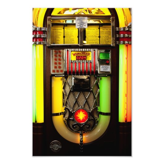 Old Jukebox Foto Afdruk (Voorkant)