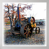  Old Junk Yard Steam Tractor Poster (Voorkant)