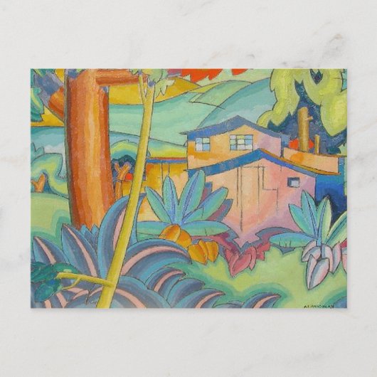 "Old Kahala Home" - Briefkaart van Arman Manookian (Voorkant)